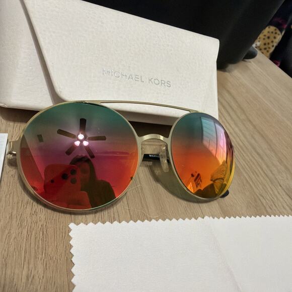 MICHAEL KORS MK 1027 (CABO) 55[]19 135 MULTI-COLOR MIRROR LENS ROUND SUNGLASSES main image 4